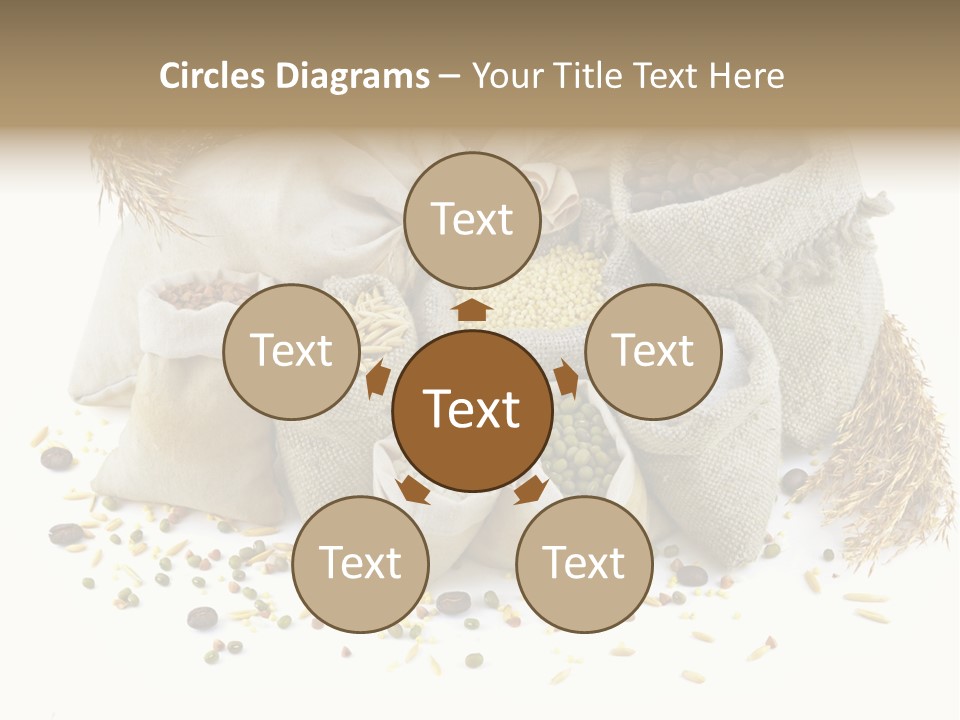 Bags With Cereals And Herbs PowerPoint Template