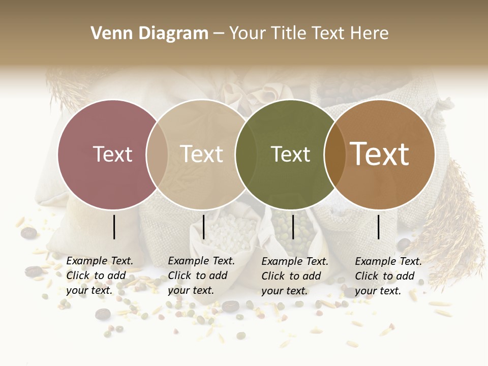 Bags With Cereals And Herbs PowerPoint Template