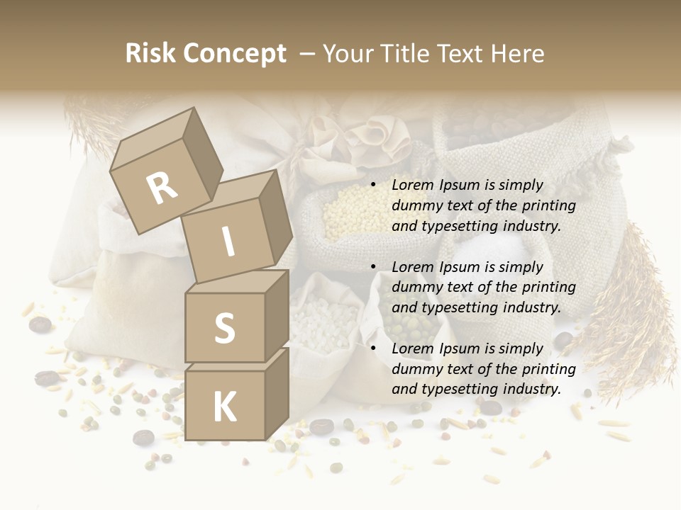 Bags With Cereals And Herbs PowerPoint Template