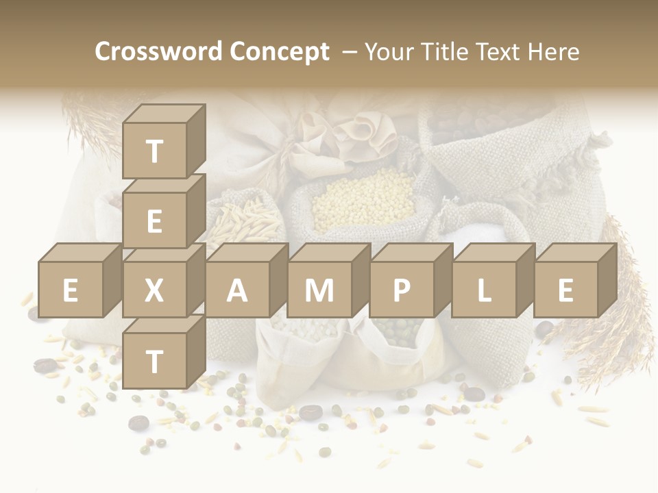 Bags With Cereals And Herbs PowerPoint Template