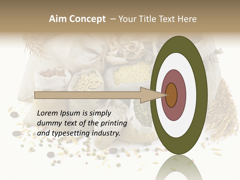 Bags With Cereals And Herbs PowerPoint Template