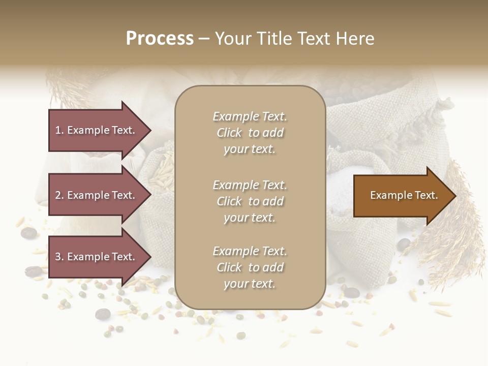 Bags With Cereals And Herbs PowerPoint Template