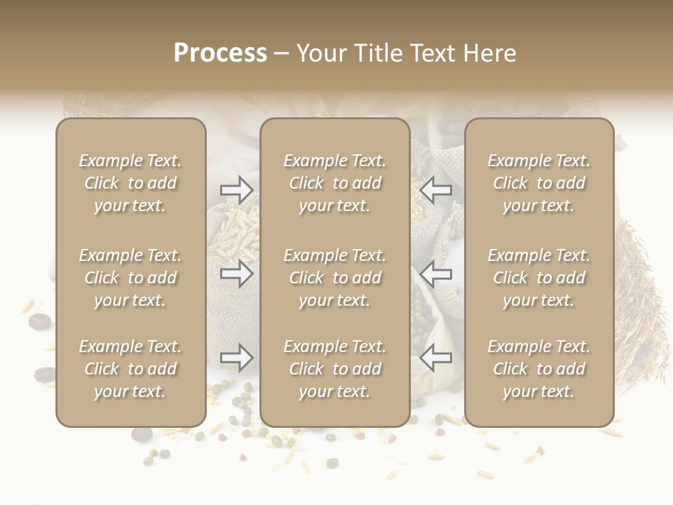 Bags With Cereals And Herbs PowerPoint Template