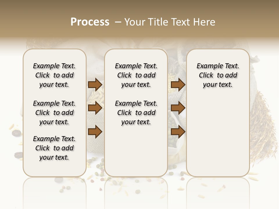 Bags With Cereals And Herbs PowerPoint Template