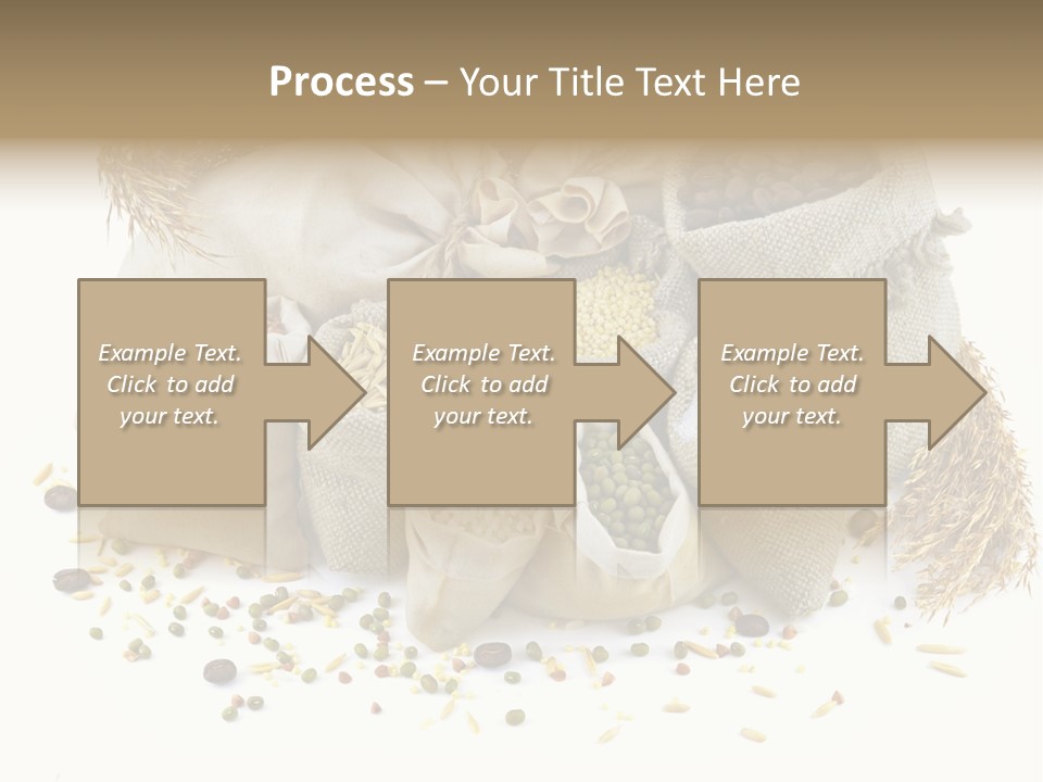 Bags With Cereals And Herbs PowerPoint Template