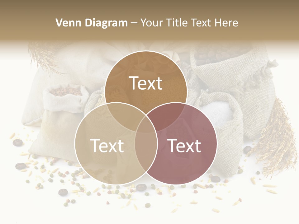 Bags With Cereals And Herbs PowerPoint Template