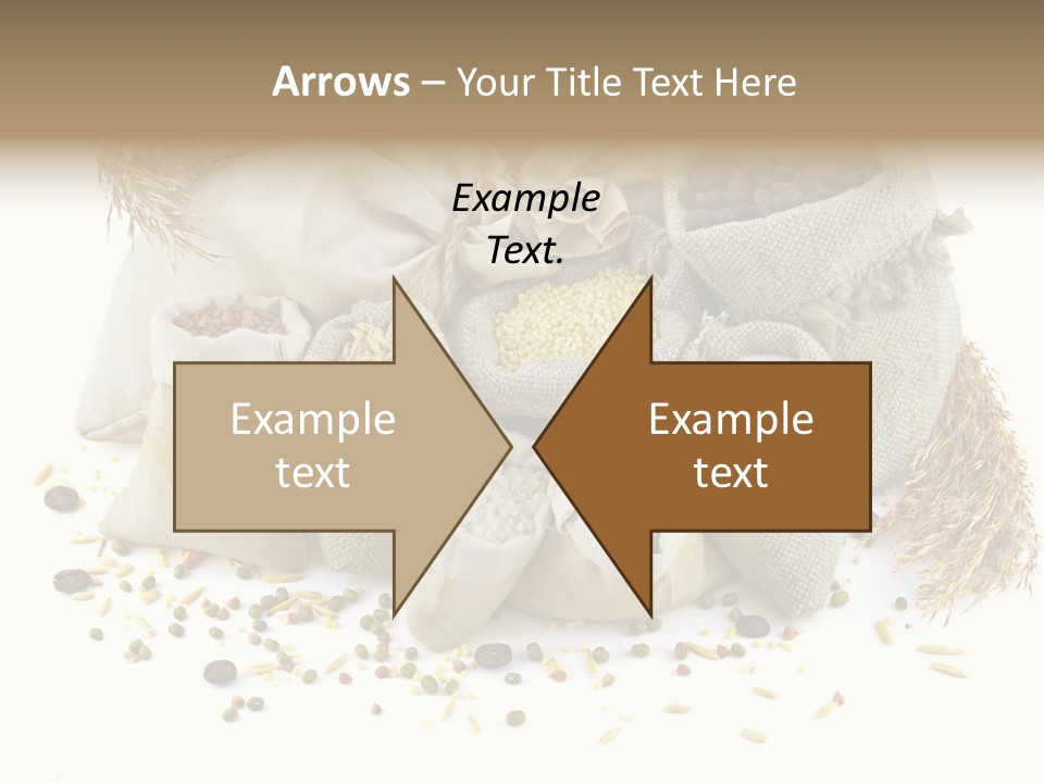 Bags With Cereals And Herbs PowerPoint Template