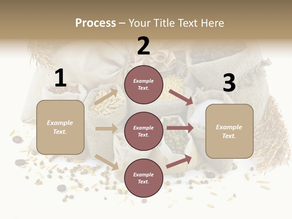 Bags With Cereals And Herbs PowerPoint Template