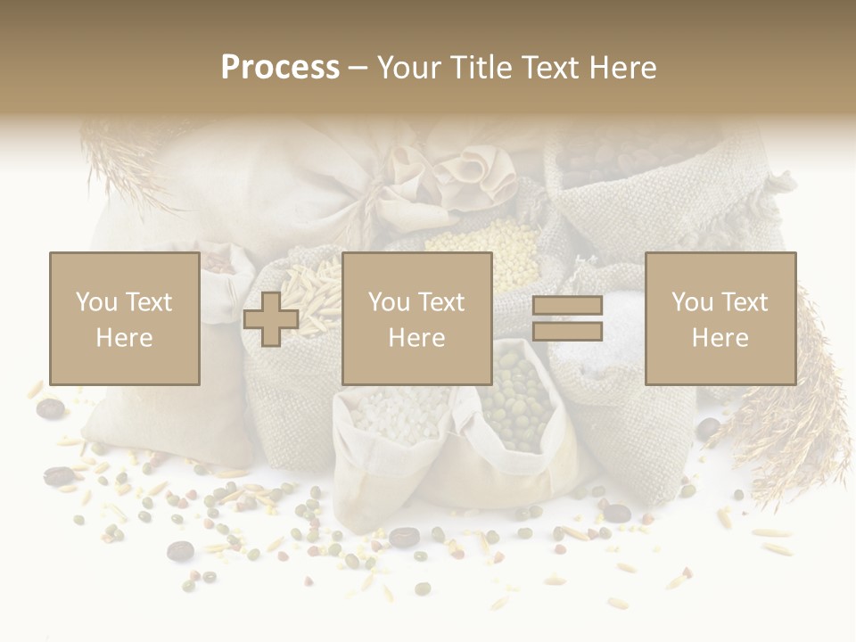 Bags With Cereals And Herbs PowerPoint Template