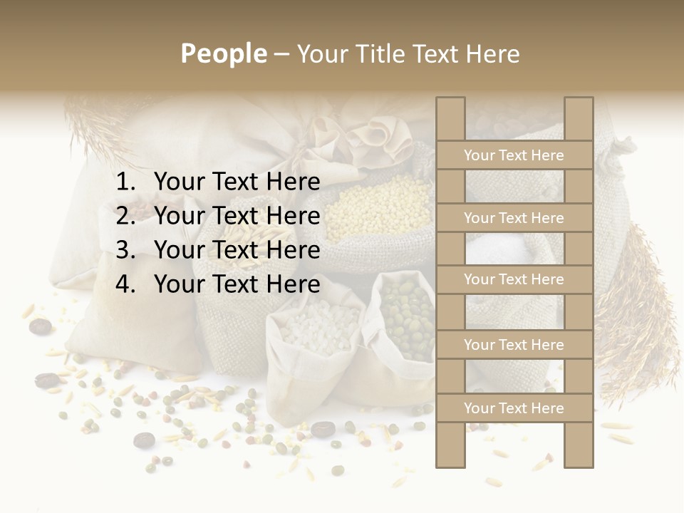 Bags With Cereals And Herbs PowerPoint Template