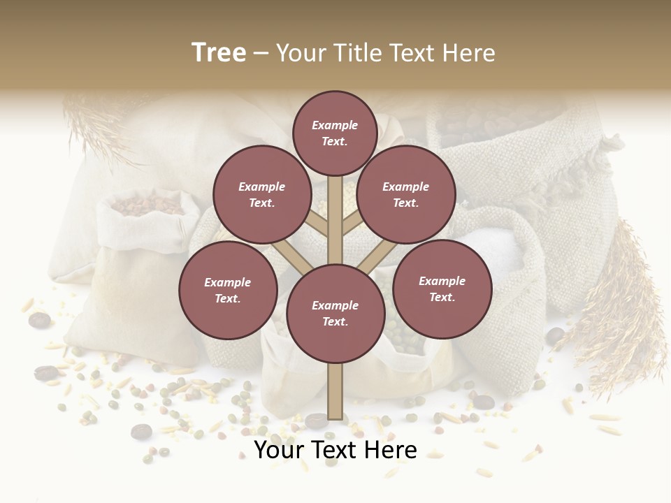 Bags With Cereals And Herbs PowerPoint Template