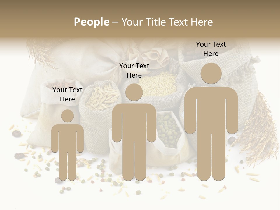 Bags With Cereals And Herbs PowerPoint Template