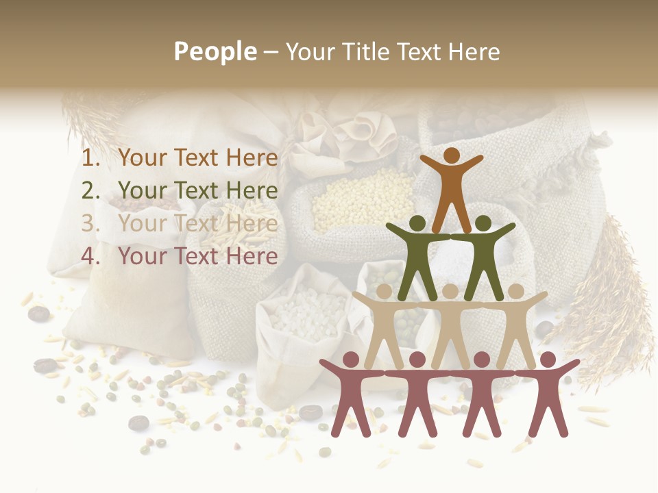 Bags With Cereals And Herbs PowerPoint Template