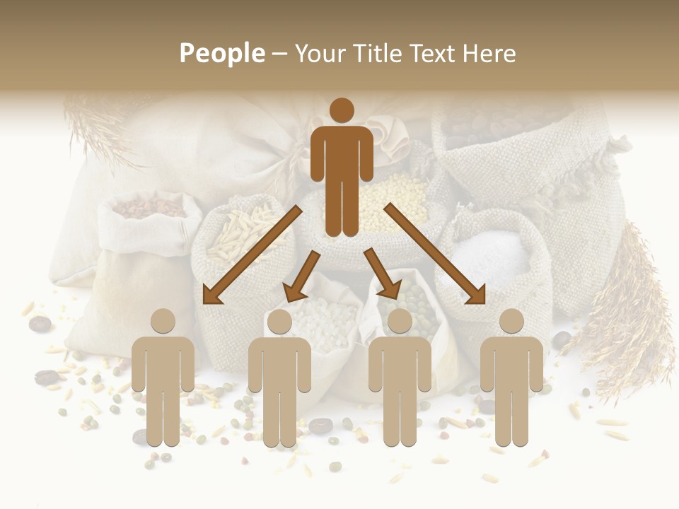 Bags With Cereals And Herbs PowerPoint Template