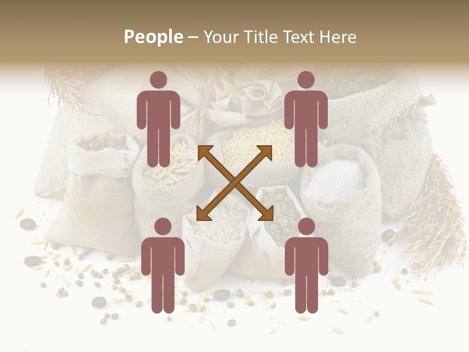 Bags With Cereals And Herbs PowerPoint Template