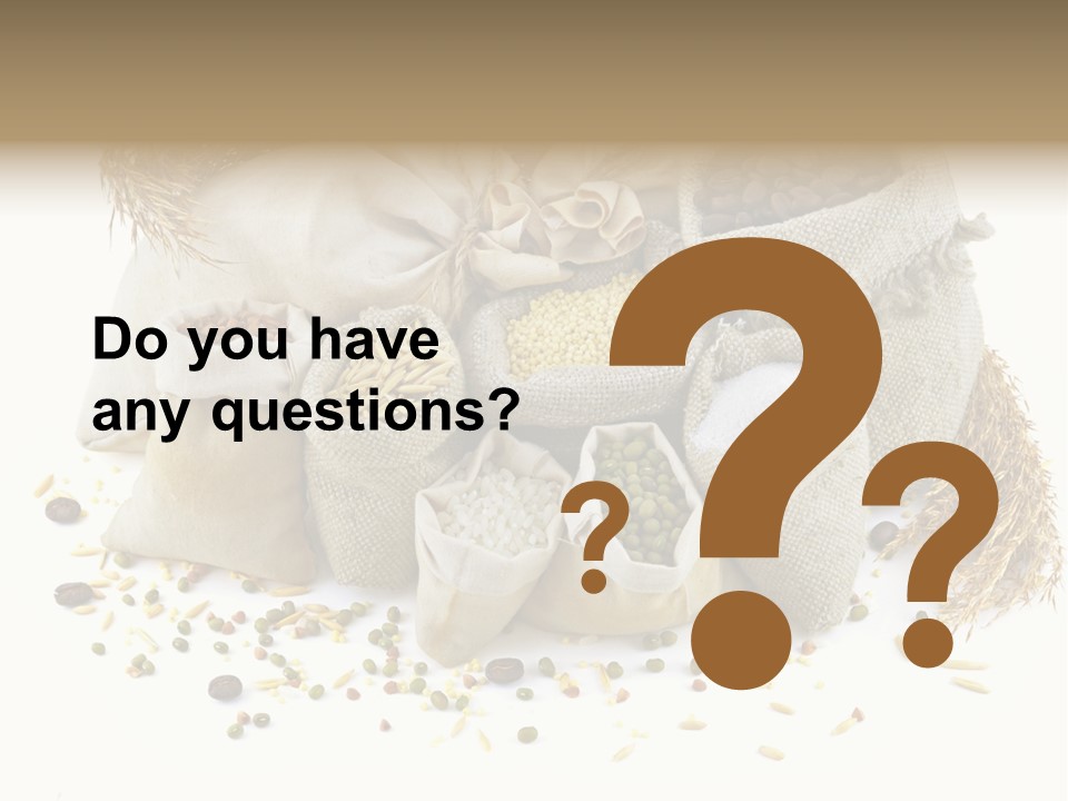 Bags With Cereals And Herbs PowerPoint Template