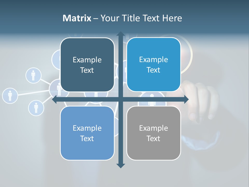 Image Of Female Touching Icon Of Social Network PowerPoint Template