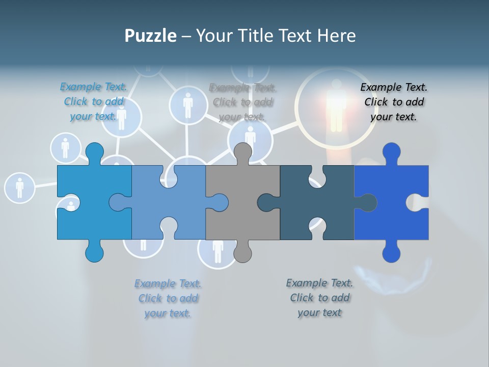 Image Of Female Touching Icon Of Social Network PowerPoint Template