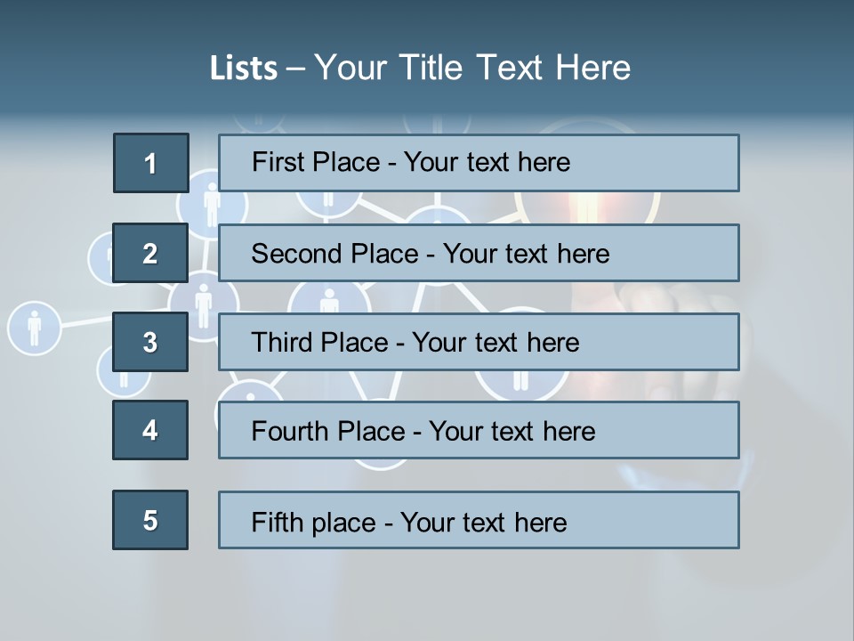 Image Of Female Touching Icon Of Social Network PowerPoint Template