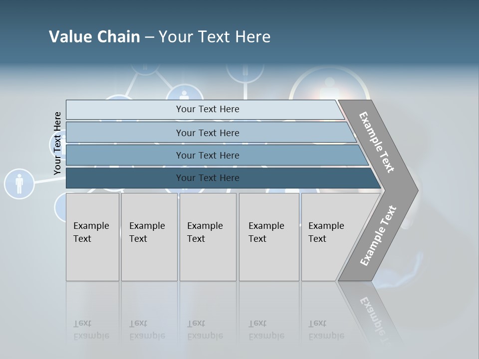 Image Of Female Touching Icon Of Social Network PowerPoint Template