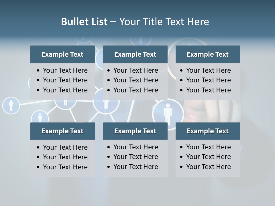 Image Of Female Touching Icon Of Social Network PowerPoint Template