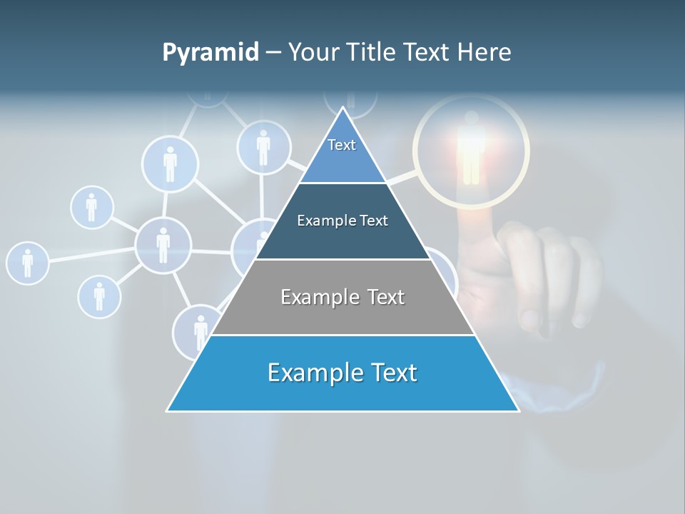 Image Of Female Touching Icon Of Social Network PowerPoint Template