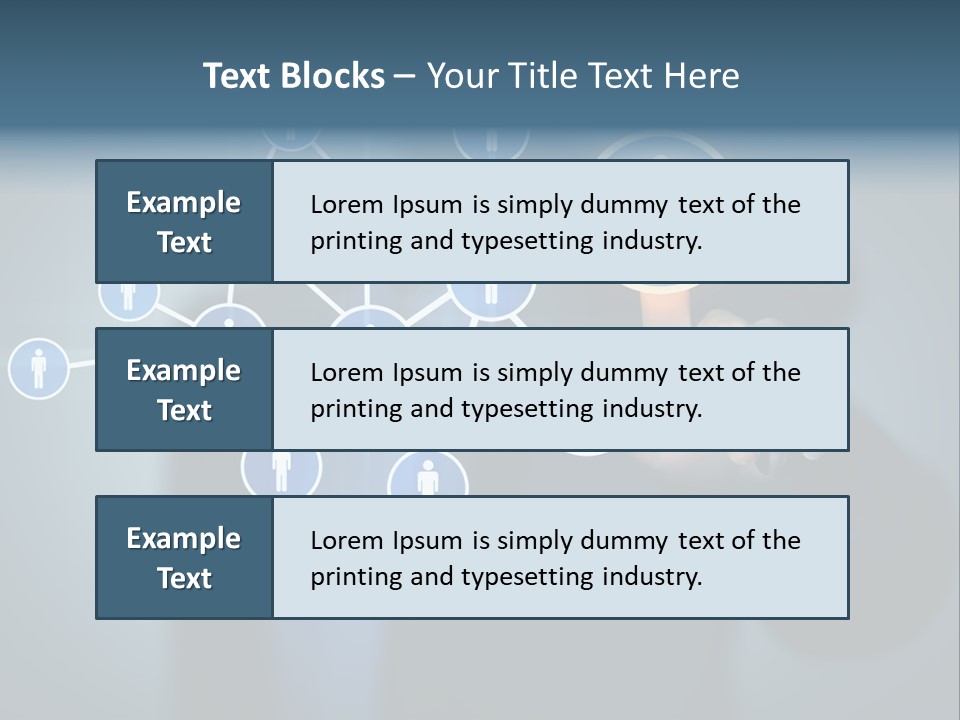 Image Of Female Touching Icon Of Social Network PowerPoint Template