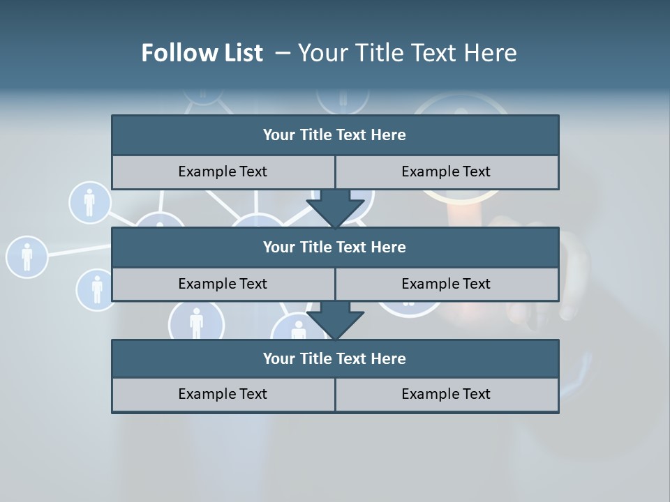 Image Of Female Touching Icon Of Social Network PowerPoint Template