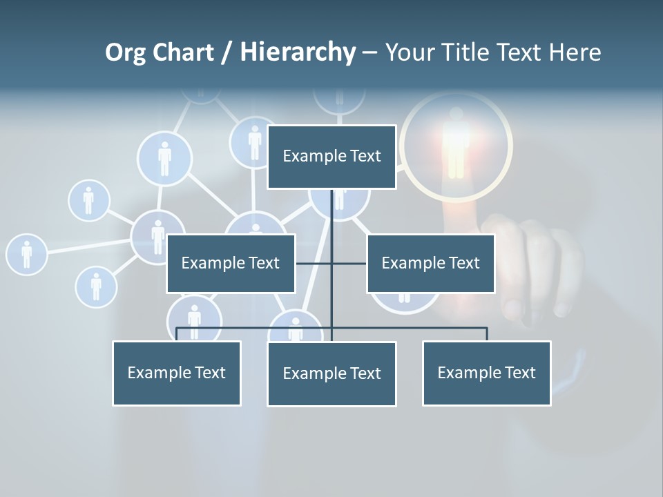 Image Of Female Touching Icon Of Social Network PowerPoint Template