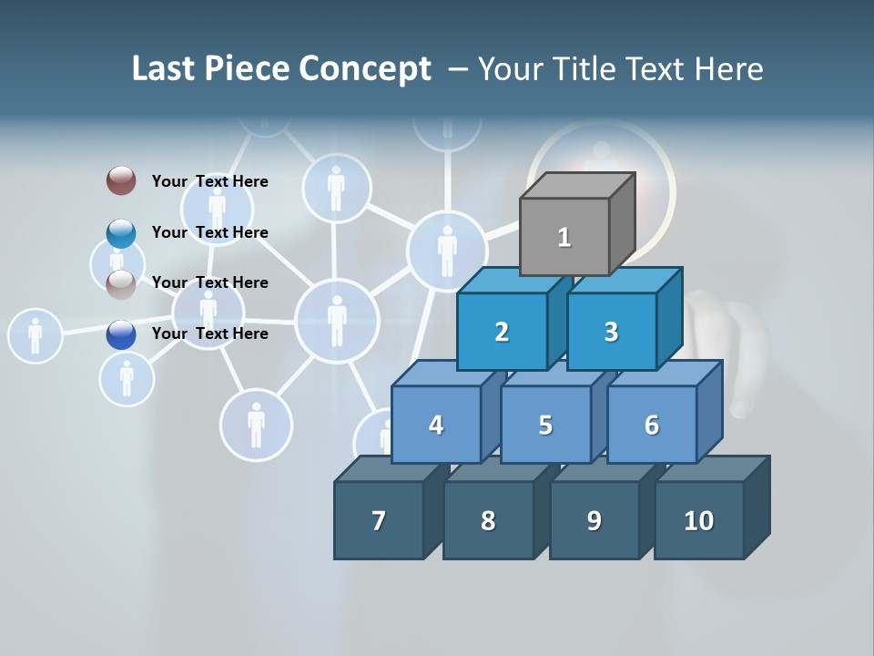 Image Of Female Touching Icon Of Social Network PowerPoint Template