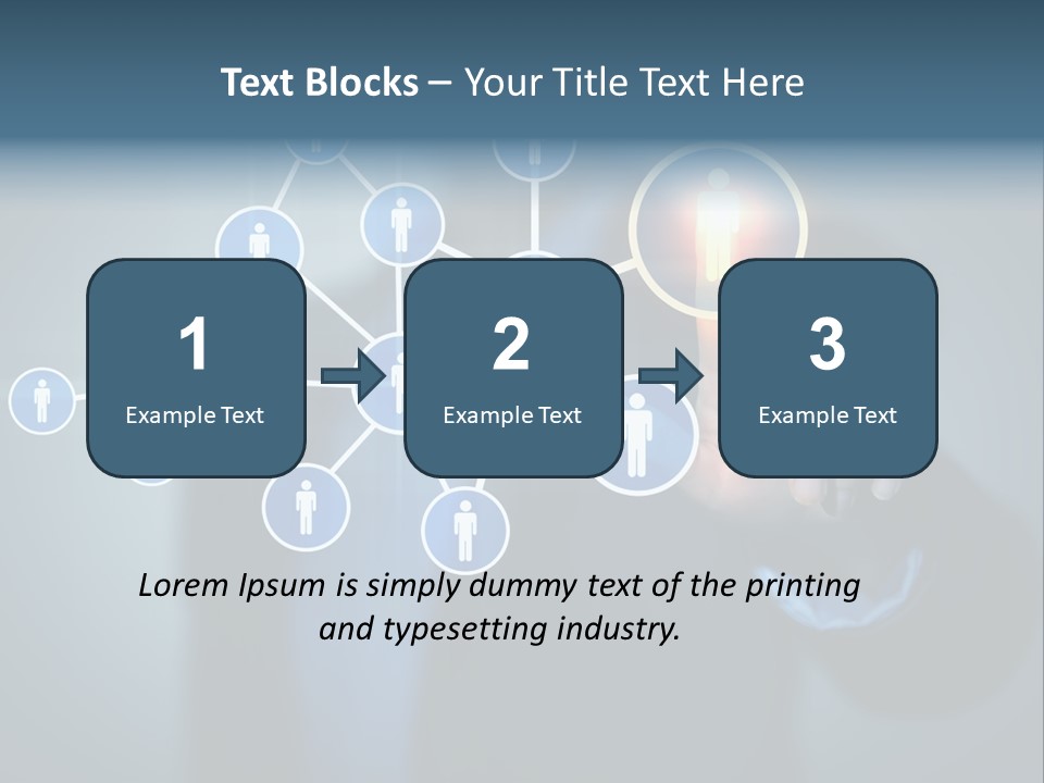 Image Of Female Touching Icon Of Social Network PowerPoint Template
