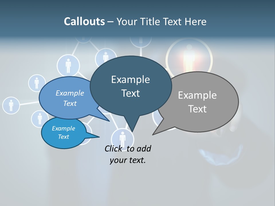 Image Of Female Touching Icon Of Social Network PowerPoint Template