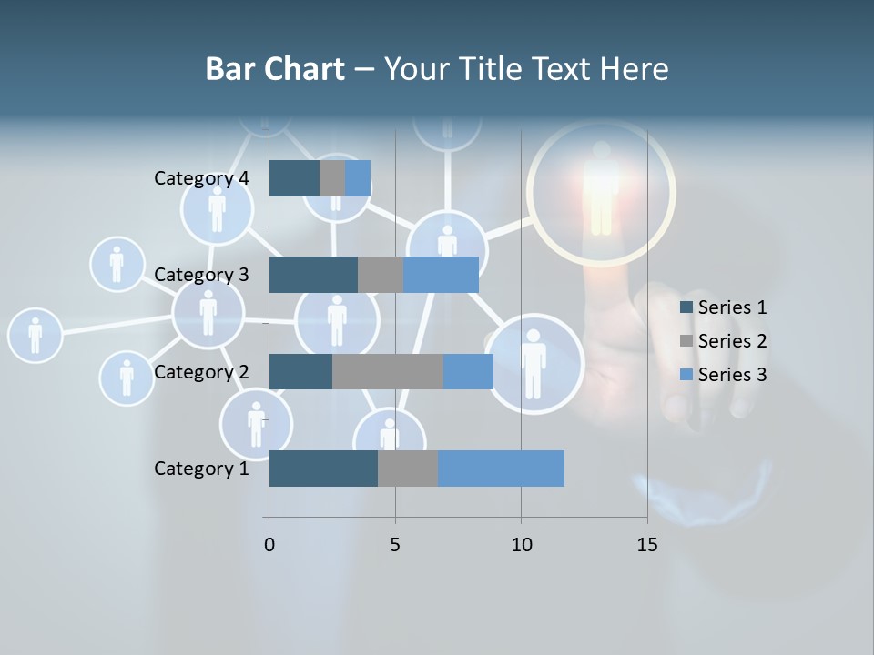Image Of Female Touching Icon Of Social Network PowerPoint Template