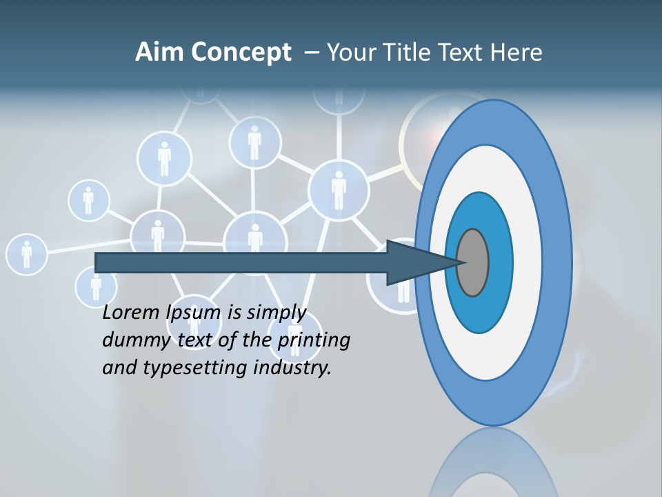 Image Of Female Touching Icon Of Social Network PowerPoint Template