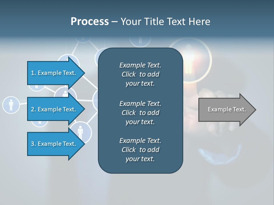 Image Of Female Touching Icon Of Social Network PowerPoint Template