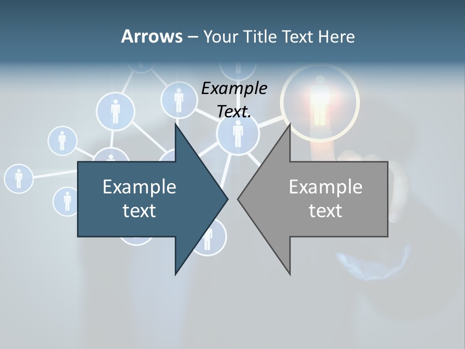 Image Of Female Touching Icon Of Social Network PowerPoint Template