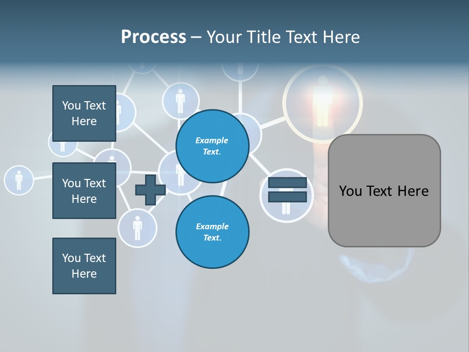 Image Of Female Touching Icon Of Social Network PowerPoint Template
