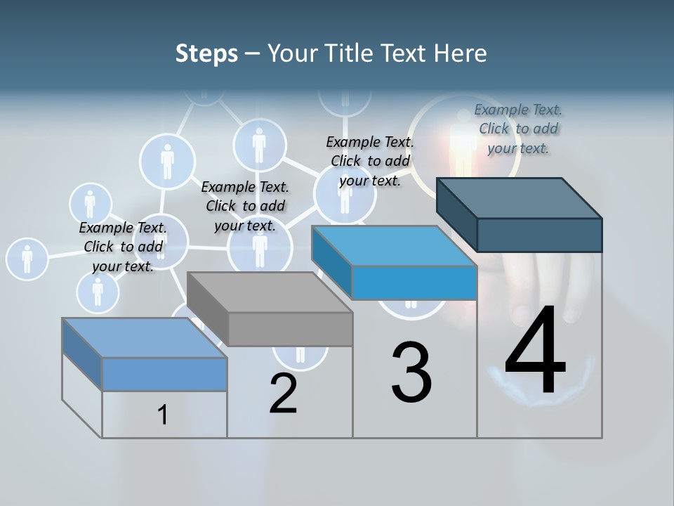 Image Of Female Touching Icon Of Social Network PowerPoint Template