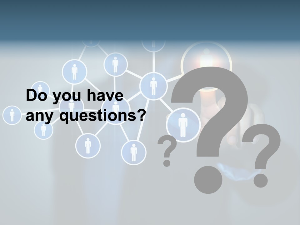 Image Of Female Touching Icon Of Social Network PowerPoint Template