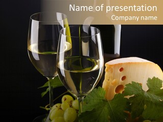 France Goblet Cheeseboard PowerPoint Template