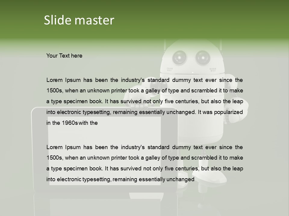 Touch Technology Copy Space PowerPoint Template