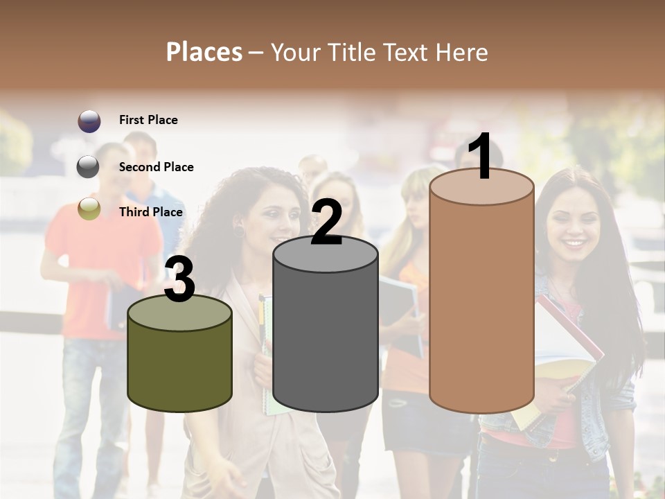 Grass Exam Girl PowerPoint Template