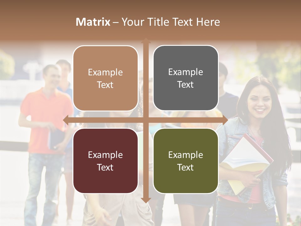 Grass Exam Girl PowerPoint Template