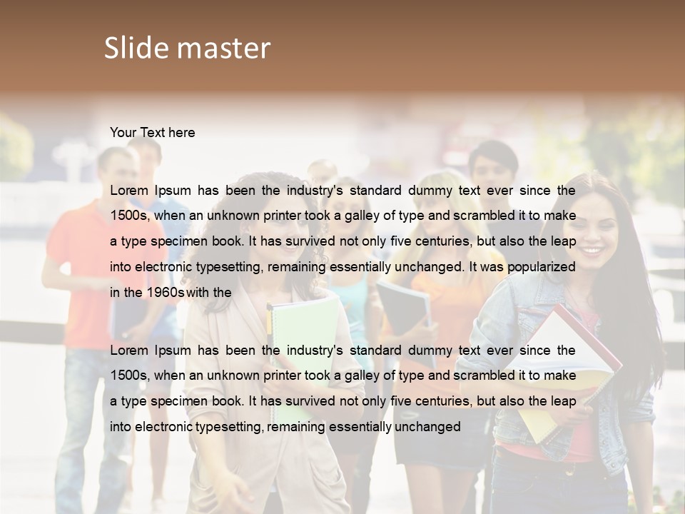 Grass Exam Girl PowerPoint Template