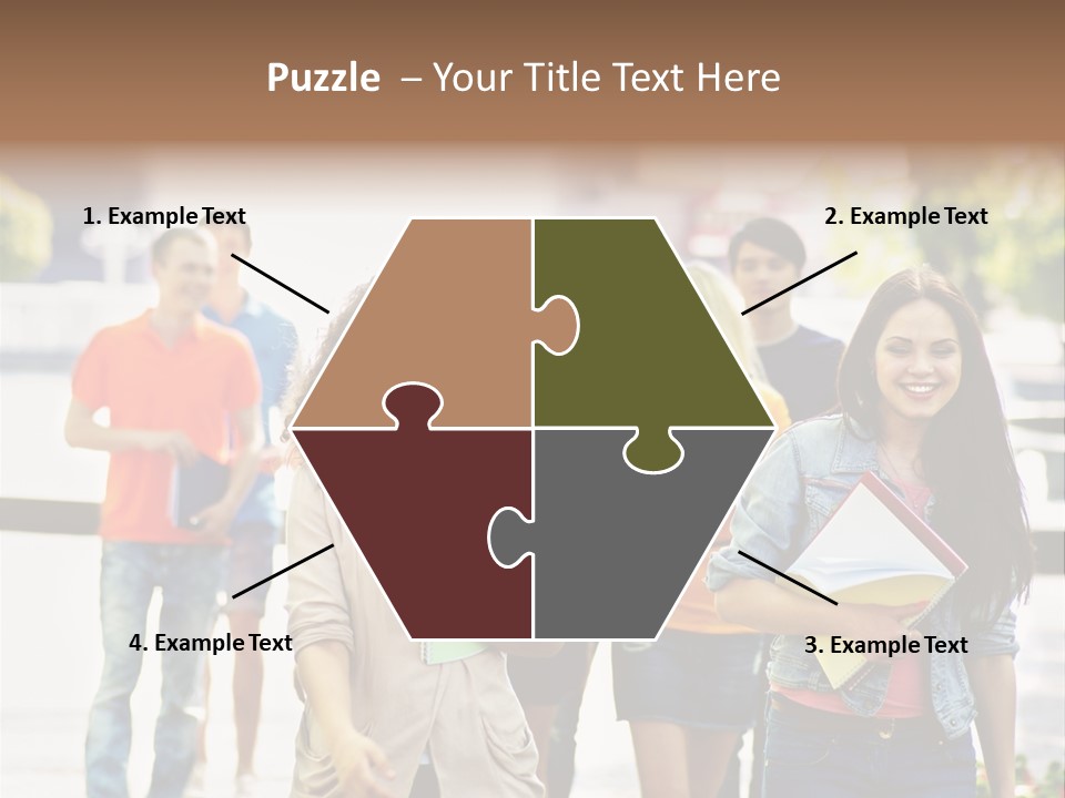 Grass Exam Girl PowerPoint Template