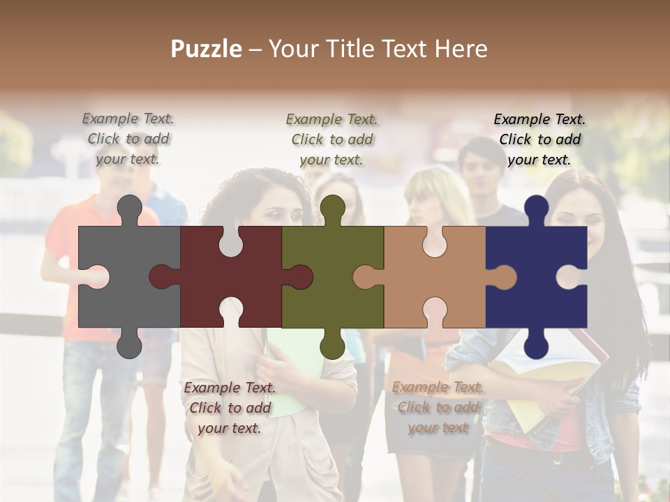 Grass Exam Girl PowerPoint Template