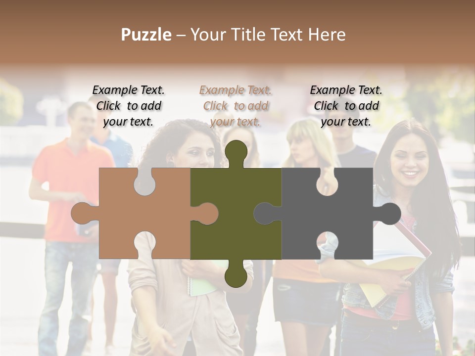 Grass Exam Girl PowerPoint Template