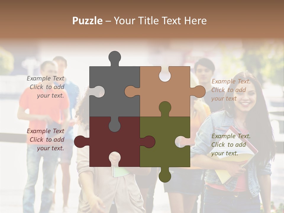 Grass Exam Girl PowerPoint Template