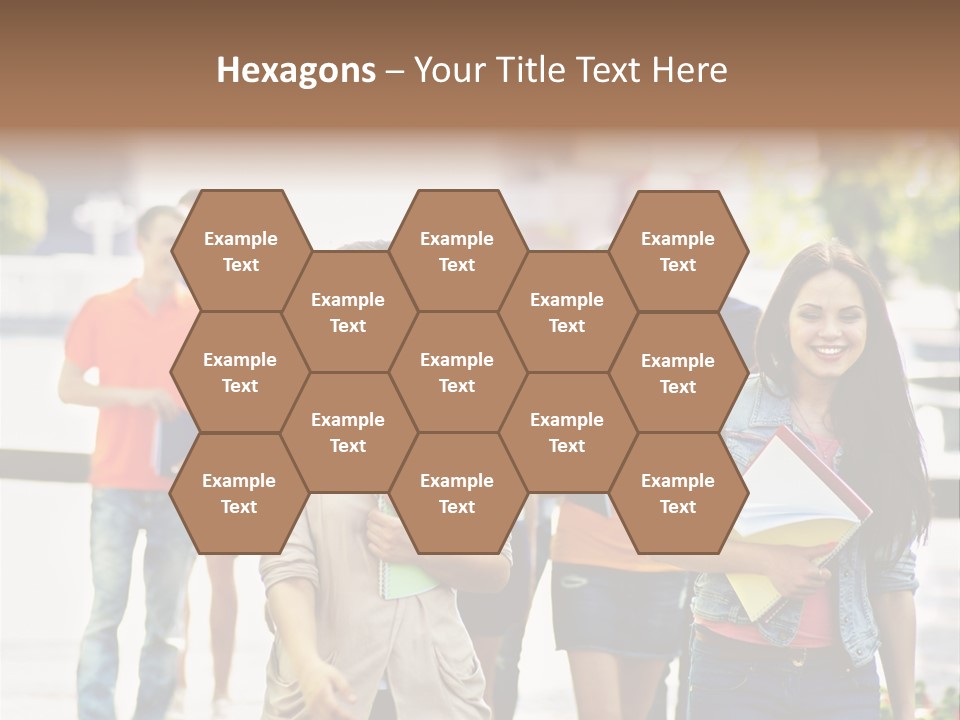 Grass Exam Girl PowerPoint Template