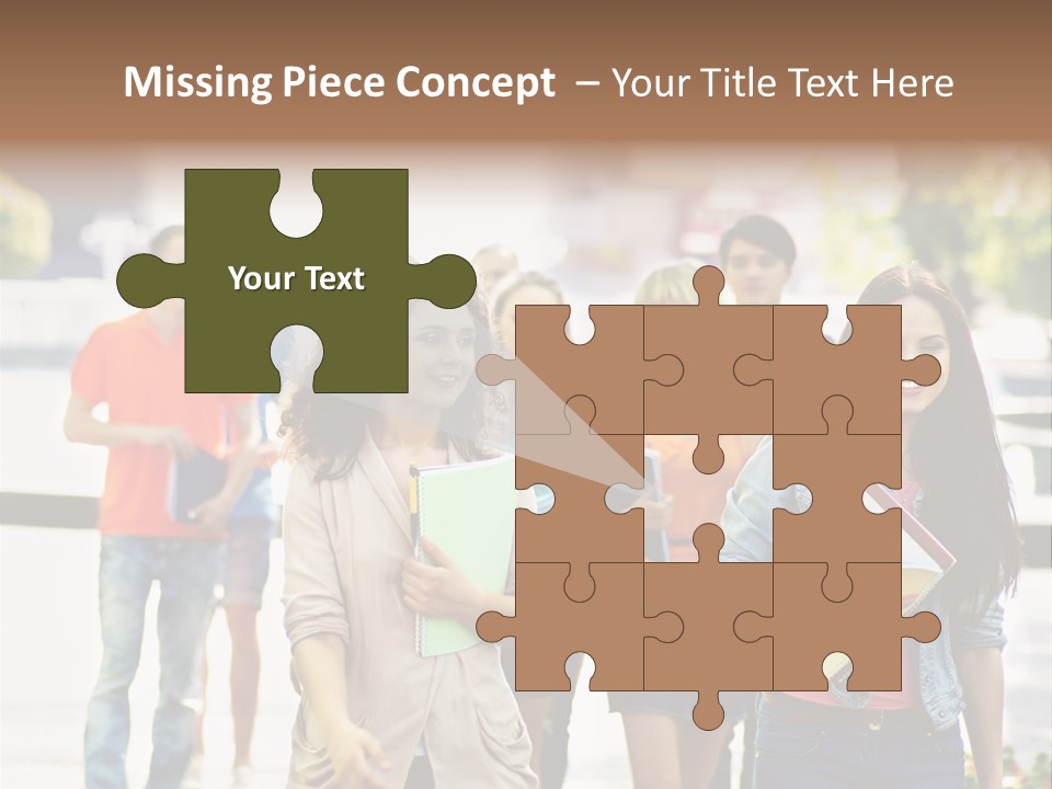 Grass Exam Girl PowerPoint Template